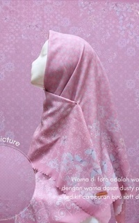 Printed Scarf Voal Signature Premium - Marshmalow (Motif Series by Zilkalabel)