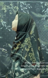 Hijab Motif Voal Signature Premium - Garden (Motif Series by Zilkalabel)