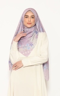 Printed Scarf [Hessya] Fanisha Scarf Series -  Violet