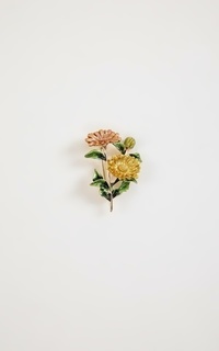 Bros Chiori Flowers Brooch  - Yellow