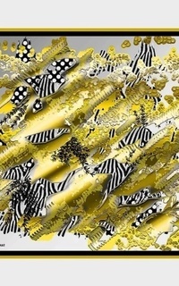 Printed Scarf S2055 Yellow