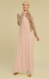 Gamis Inner Dress Tanpa Lengan Nude Cream-755343
