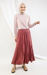 Skirt Rok Pleats Dusty Rose