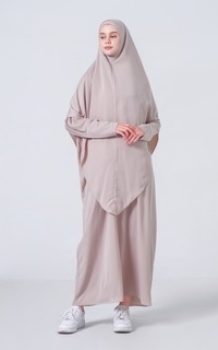 Long Dress Syafiiqah Abaya Set - Ash Grey