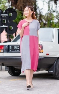 Tunic Yoenik x Barbyescollection Chaerin Home Dress Pinkeu M18239 R20S5