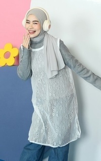 Vest Mybamus Outer Brukat Lace For Dress White-756949