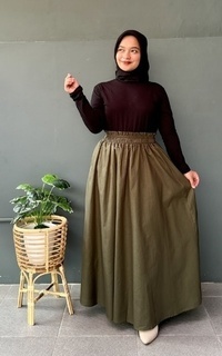 Skirt Clara Skirt (Rok Panjang Basic A-Line)