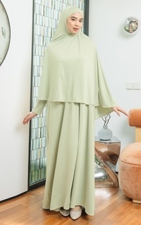 Gamis Hafisa Abaya Set Soft Sage-757863