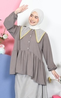 Blus Mybamus Kaiz Collar Tops Atasan Busui Blouse