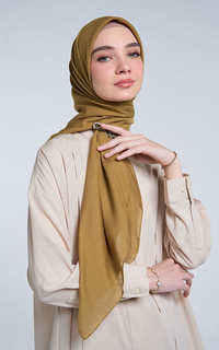 Hijab Polos Kami Airy Voile Scarf Plain Bronze