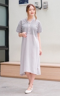 Tunik Yoenik x Barbyescollection Minju Midi Dress Silver M18248 R37S3