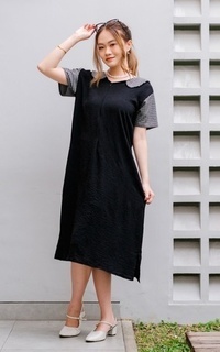 Tunik Yoenik Apparel Wonwu Midi Dress Black M18327 R56S2