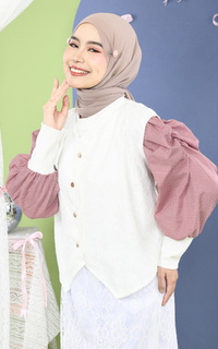Vest Mybamus Widi Vest Brukat Kondangan Outer Lace Broken White M19266 R22S6-767847