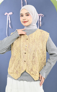 Vest Mybamus Widi Vest Brukat Kondangan Outer Lace Butter M19267 R21S6-767851
