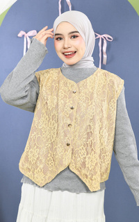 Vest Mybamus Widi Vest Brukat Kondangan Outer Lace Butter M19267 R21S6-767852