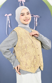 Vest Mybamus Widi Vest Brukat Kondangan Outer Lace Butter M19267 R21S6-767853