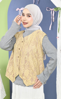 Vest Mybamus Widi Vest Brukat Kondangan Outer Lace Butter M19267 R21S6-767854