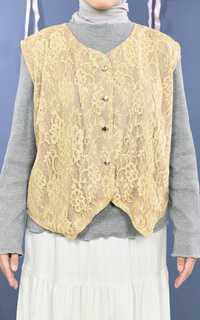 Vest Mybamus Widi Vest Brukat Kondangan Outer Lace Butter M19267 R21S6-767857