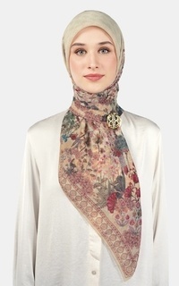 Printed Scarf Imperial Mughal Series - Papyrus