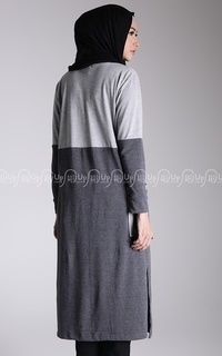 Atasan Aqeela Grey-Dark Grey-78480