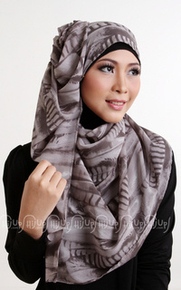 Hijab Feather Grey