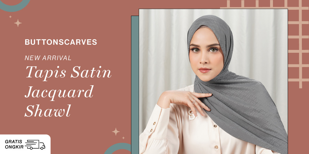 NEW ARRIVAL FROM BUTTONSCARVES - Tapis Satin Jacquard Shawl