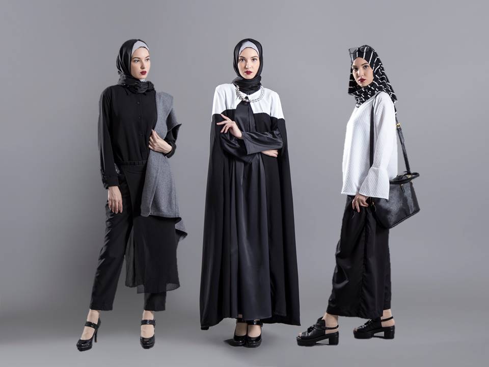 Outfit Monokrom Hijab