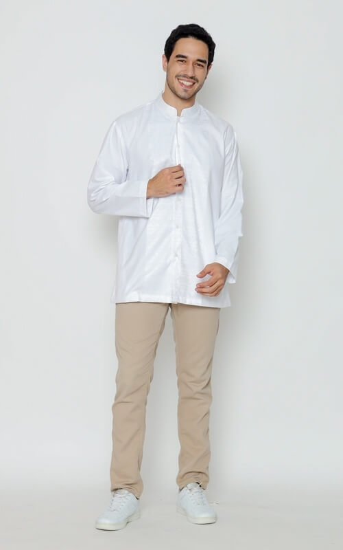 Baju Koko Putih Polos