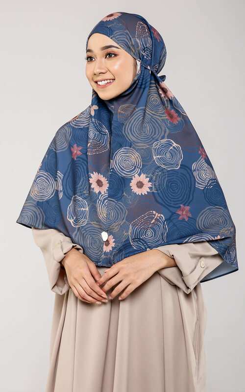 Bergo Motif dengan Tali