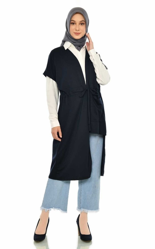 Outer Long Robe Hitam