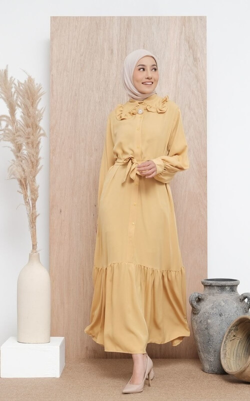 Dress Warna Mustard