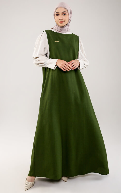 Gamis Army Simple Elegan