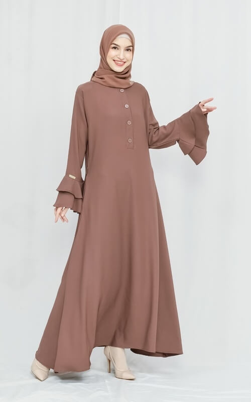 Gamis Earth Tone Busui Friendly