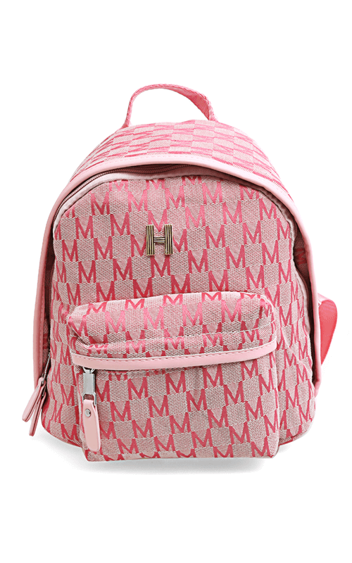 Tas Ransel Cantik Merah Muda Motif