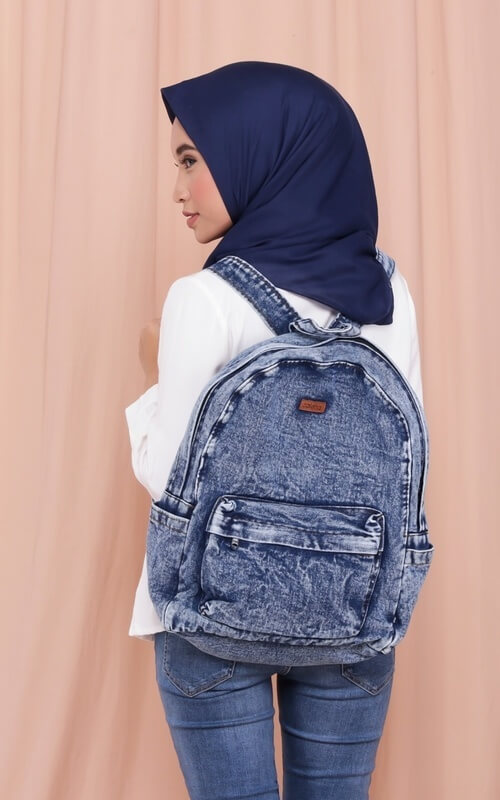 Tas Punggung Jeans Biru