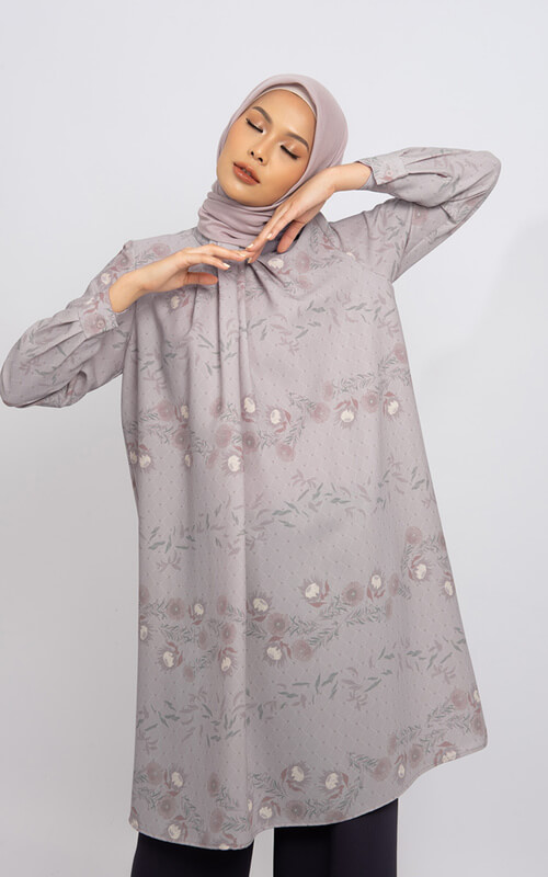 Tunik Lurus Motif Bunga