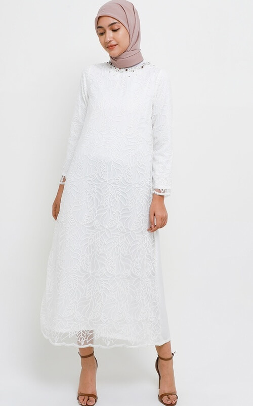 Dress Brokat Simple White