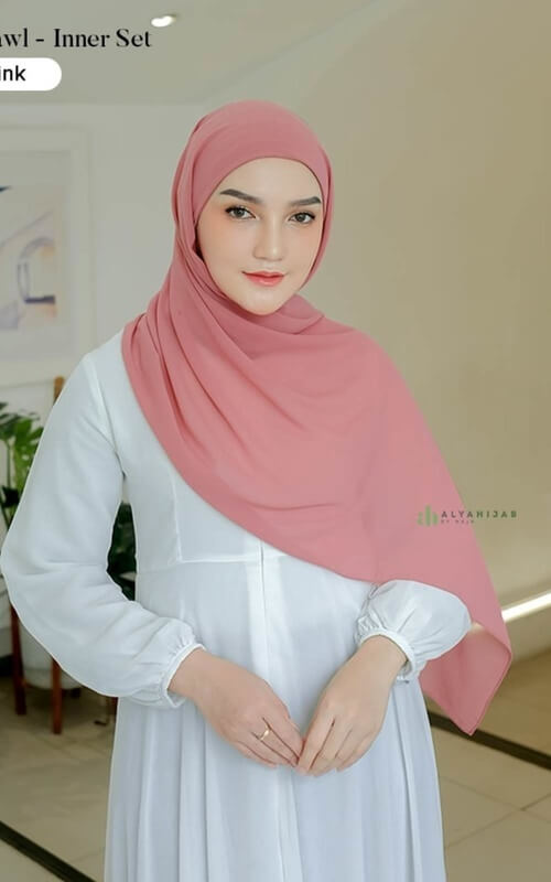 Hijab Instan Plus Inner Set Pink