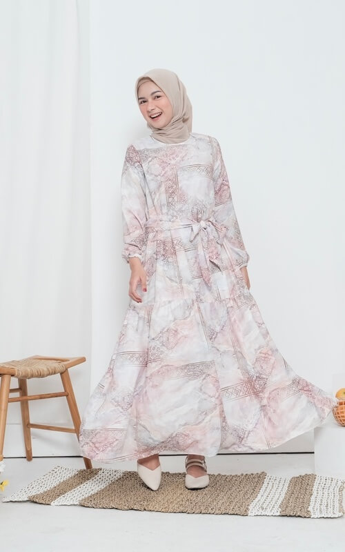 Dress Hijab Tali Pinggang