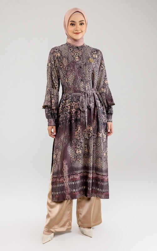 Long Tunic Batik dan Celana Panjang