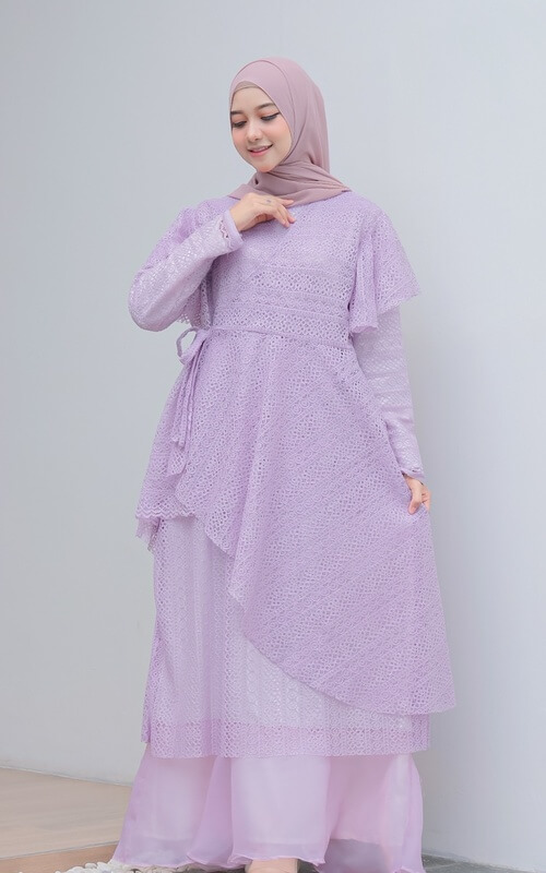 Gamis Pesta Warna Lilac