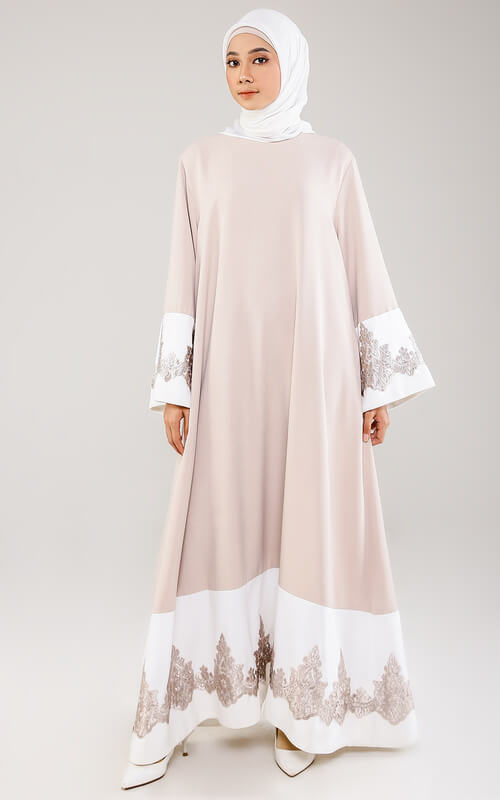 Gamis Warna Kalem Model A-Line