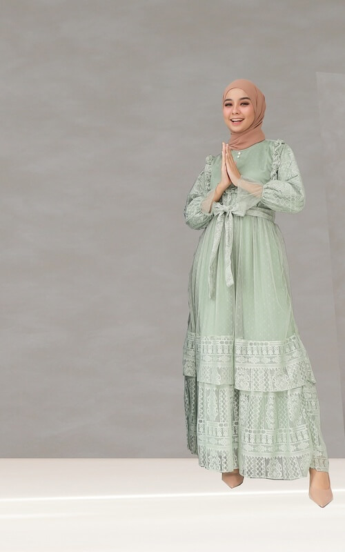 Dress Brokat Sage Green