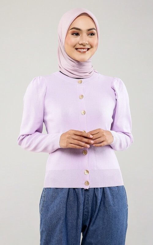 Cardigan Slim Warna Purple