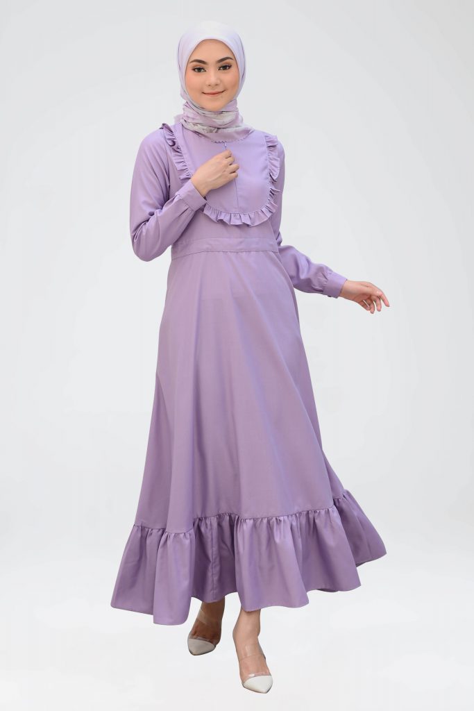 Gamis Warna Lilac Tua