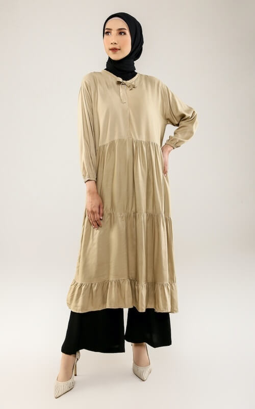 Tunik Panjang Model Ruffle