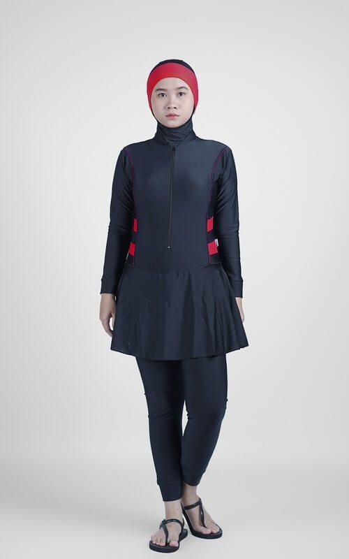 Baju Renang Hitam Merah