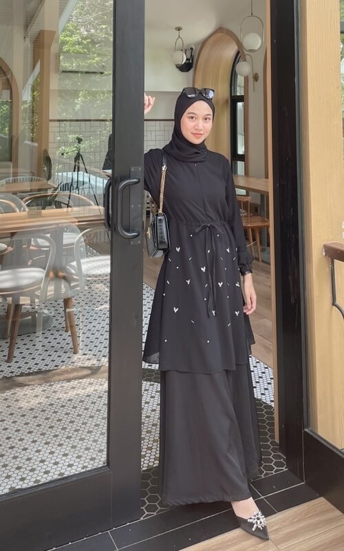 Gamis Long Dress Hitam