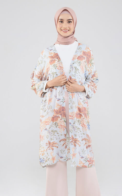 Style Outer Hijab Motif Floral