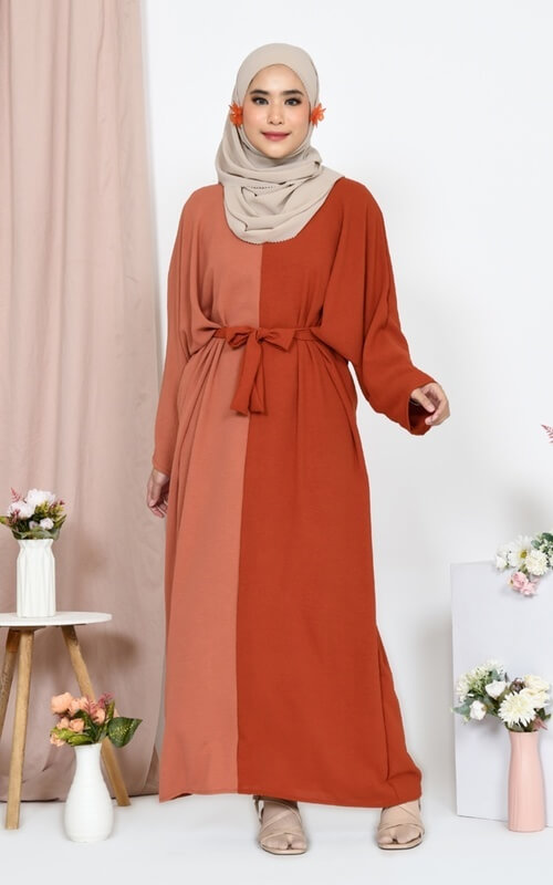 Kaftan Simple Dua Warna